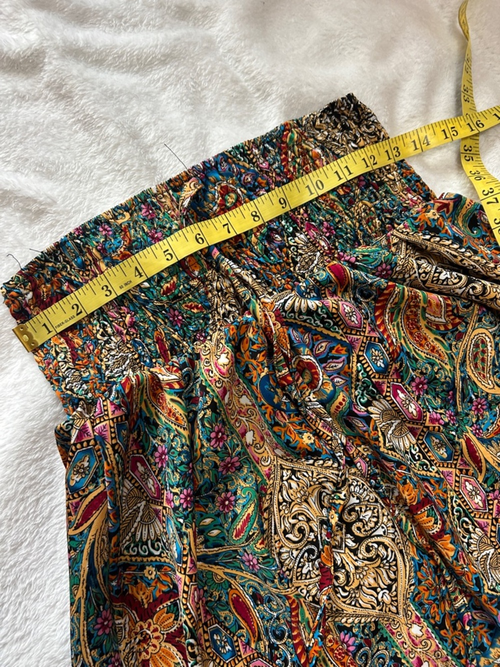 Boho Colourful Paisley Flowy Summer Festival Maxi Skirt - Size L - Picture 5 of 8